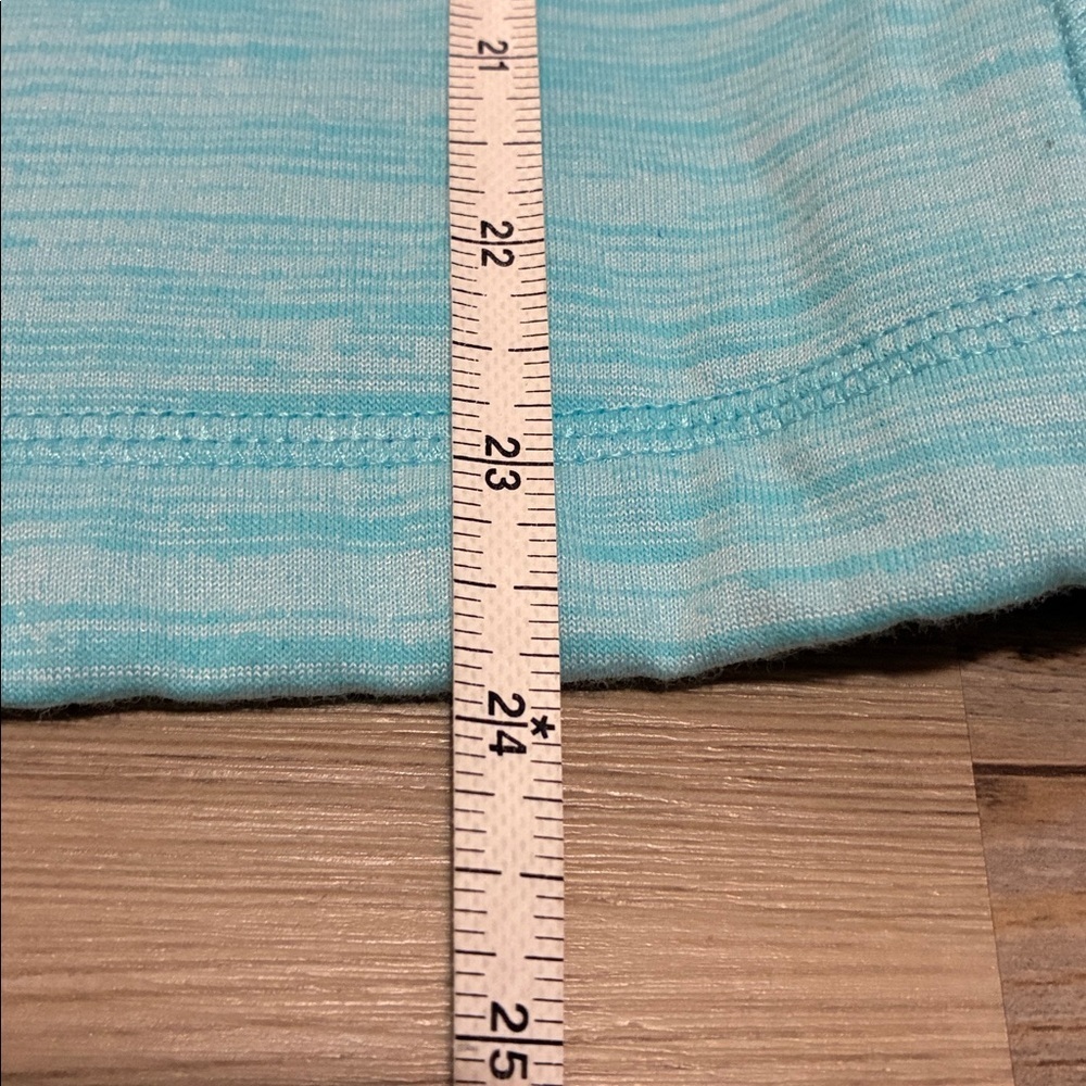 T by Talbots Striated Stand-up Collar Full Zip Jacket Turquoise Women S Athletic - Picture 8 of 11